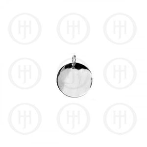 Sterling Silver Round Dog Tag Pendant