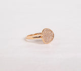 14K Rose Gold Round Diamond Pave Ring by Miss Mimi