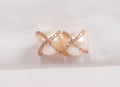 14K Rose Gold Pearl and Diamond Earrings by Miss Mimi