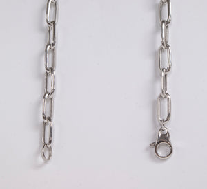 Sterling Silver 21" Long Link Necklace by Miss Mimi