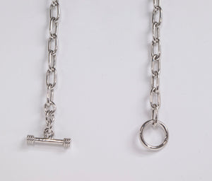 Sterling Silver 20" T-Bar Necklace by Miss Mimi
