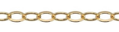 14K Gold Flat Cable Chain 23