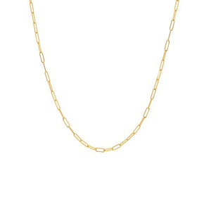 Gold Plated Paperclip Chain | 24"
