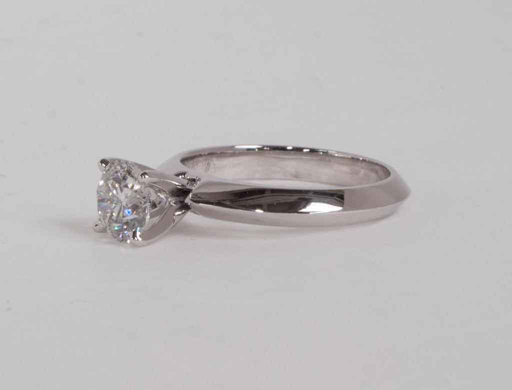 Genuine Diamond Solitaire Engagement Ring | 0.90ctw