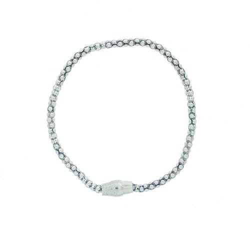 Sterling Silver Popcorn Link Bracelet | 8