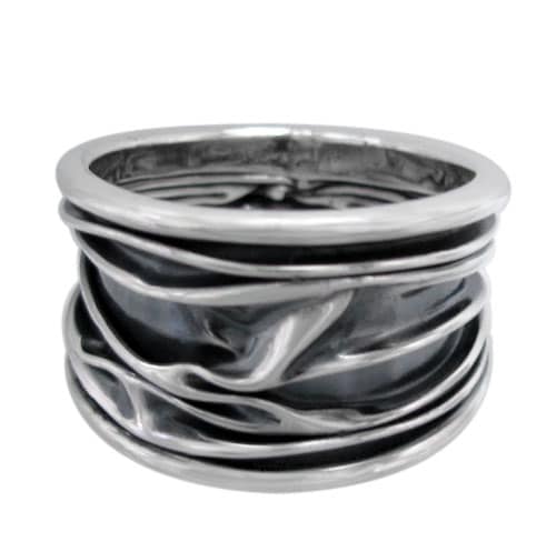 Sterling Silver Ripple Design Ring