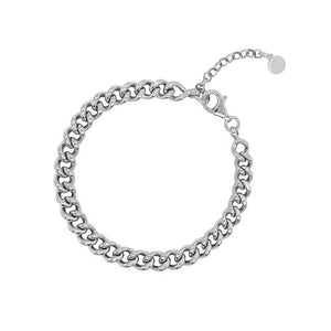 Sterling Silver Thick Curb link Bracelet | 8"