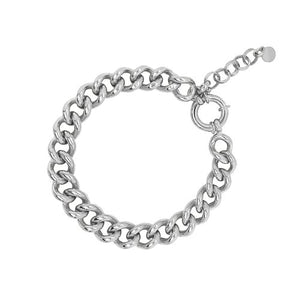 Sterling Silver Thick Curb link Bracelet | 8.5"