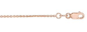 Rose Gold Plated Sterling Silver Cable Chain 16"