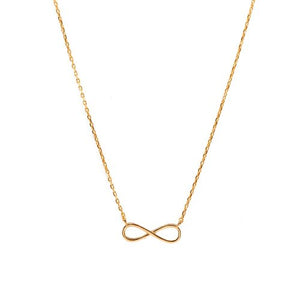 Yellow Gold Plated Infinity Necklace | 18"