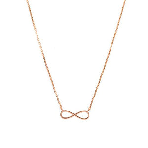 Rose Gold Plated Infinity Necklace | 18"