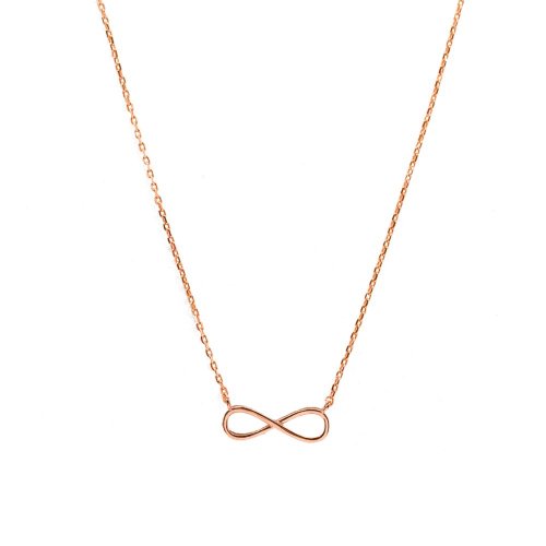 Rose Gold Plated Infinity Necklace | 18