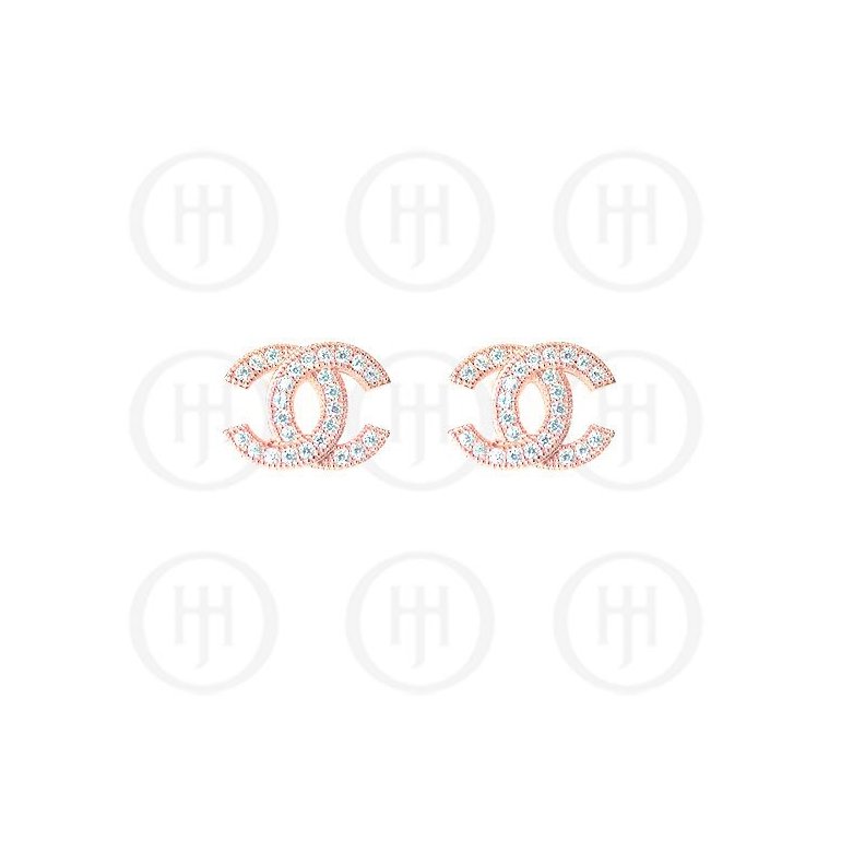Chanel CC Turnlock Stud Earrings Metal Gold 12876624