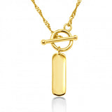 Yellow Gold Plated Art Deco Necklace | 16"