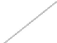 10K White Gold Rolo Link Chain 18.5" CH